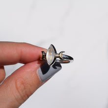 Load image into Gallery viewer, Moonstone Mixed Metal Lunar Ring
