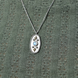 Moonstone Mixed Metal Pendant