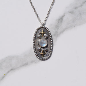 Moonstone Mixed Metal Pendant