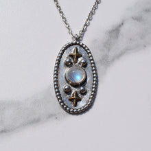 Load image into Gallery viewer, Moonstone Mixed Metal Pendant