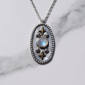 Moonstone Mixed Metal Pendant