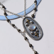Load image into Gallery viewer, Moonstone Mixed Metal Pendant