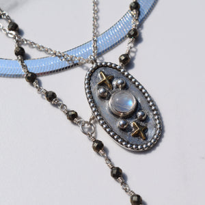 Moonstone Mixed Metal Pendant
