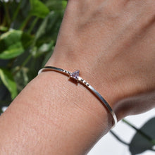 Load image into Gallery viewer, Tri Amethyst Cuff Bracelet