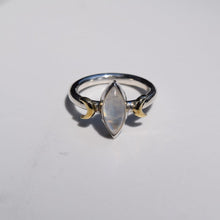Load image into Gallery viewer, Moonstone Mixed Metal Lunar Ring