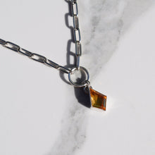 Load image into Gallery viewer, Citrine Bezel Necklace