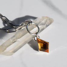 Load image into Gallery viewer, Citrine Bezel Necklace