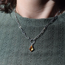 Load image into Gallery viewer, Citrine Bezel Necklace