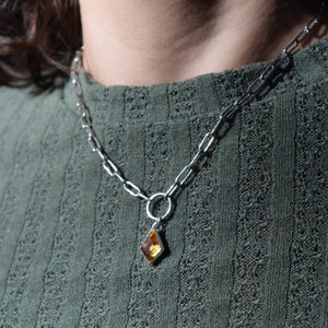 Citrine Bezel Necklace