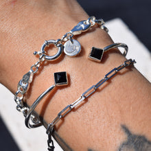 Load image into Gallery viewer, Twin Onyx Point Cuff Bracelet