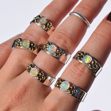 Load image into Gallery viewer, Opal Mixed Metal Band