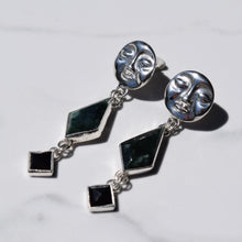 Load image into Gallery viewer, Luna Jade &amp; Onyx Earrings
