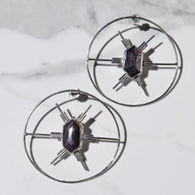 Load image into Gallery viewer, Stellar Shimmer Sapphire Earrings