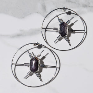 Stellar Shimmer Sapphire Earrings