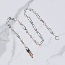 Load image into Gallery viewer, Antigua Smoky Quartz Pearl Lariat