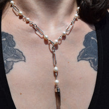 Load image into Gallery viewer, Antigua Smoky Quartz Pearl Lariat