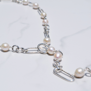 Antigua Smoky Quartz Pearl Lariat