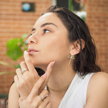 Load image into Gallery viewer, Triple Cross Earrings