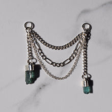 Load image into Gallery viewer, Double Tourmaline Ear Chain