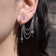 Load image into Gallery viewer, Double Tourmaline Ear Chain