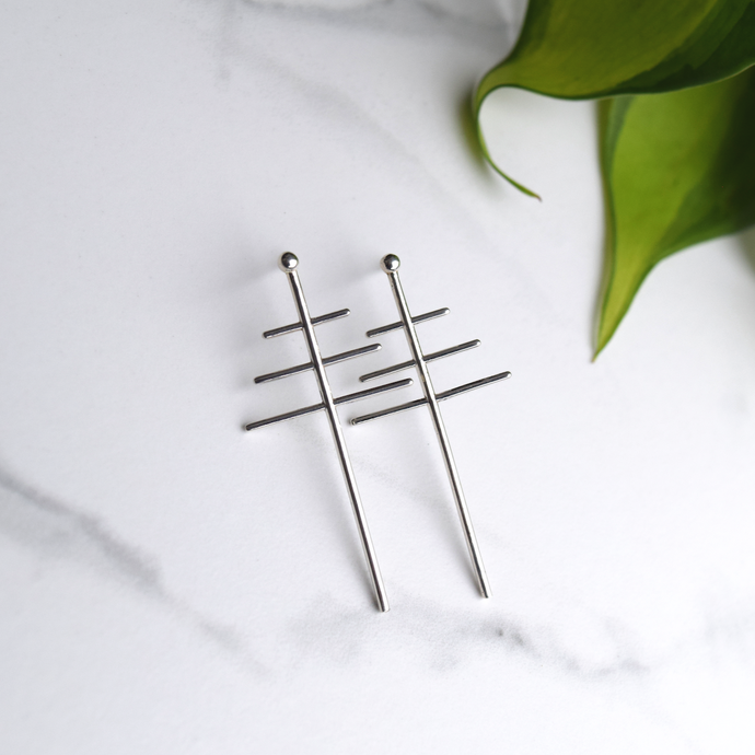 Triple Cross Earrings
